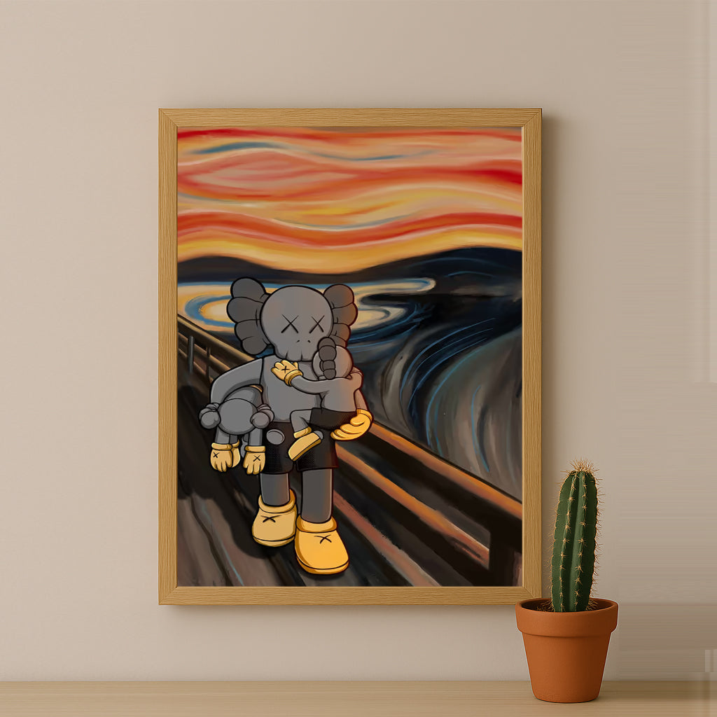 Cadre photo Kaws - Peinture artistique