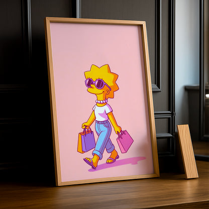 Cadre Photo Les Simpsons - Lisa Simpson Shopping