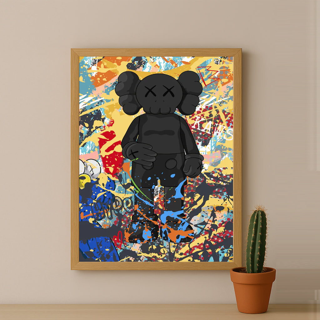 Cadre photo Kaws - Graffiti