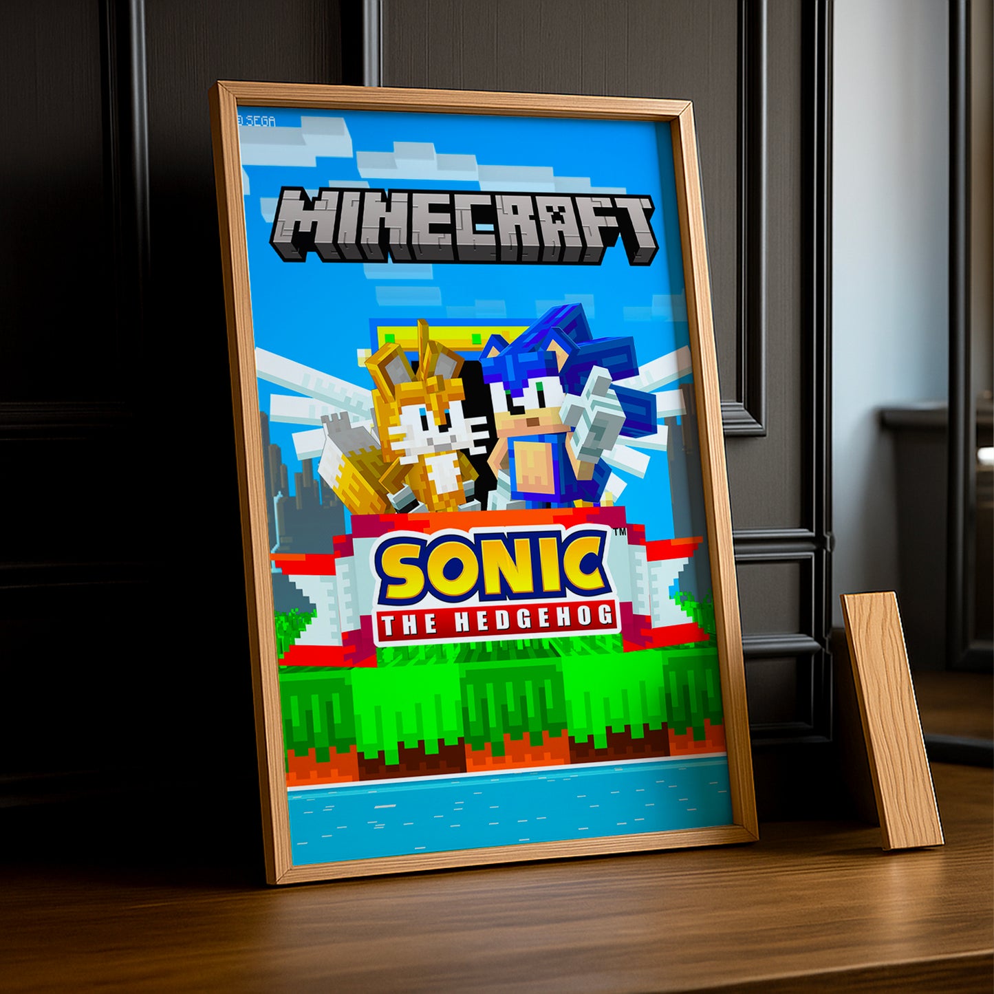 Cadre photo Minecraft - Sonic