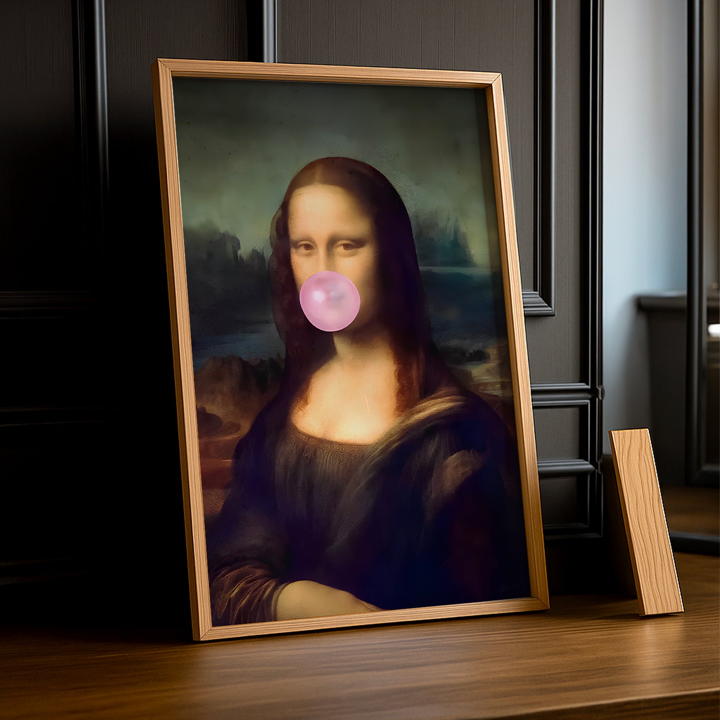 Cadre photo Mona Lisa La Joconde chewing-gum