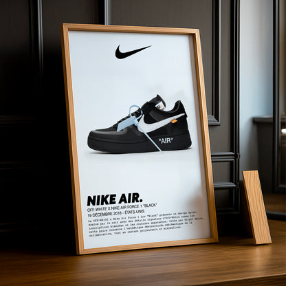 Cadre photo Off-White x Nike Air Force 1 Black