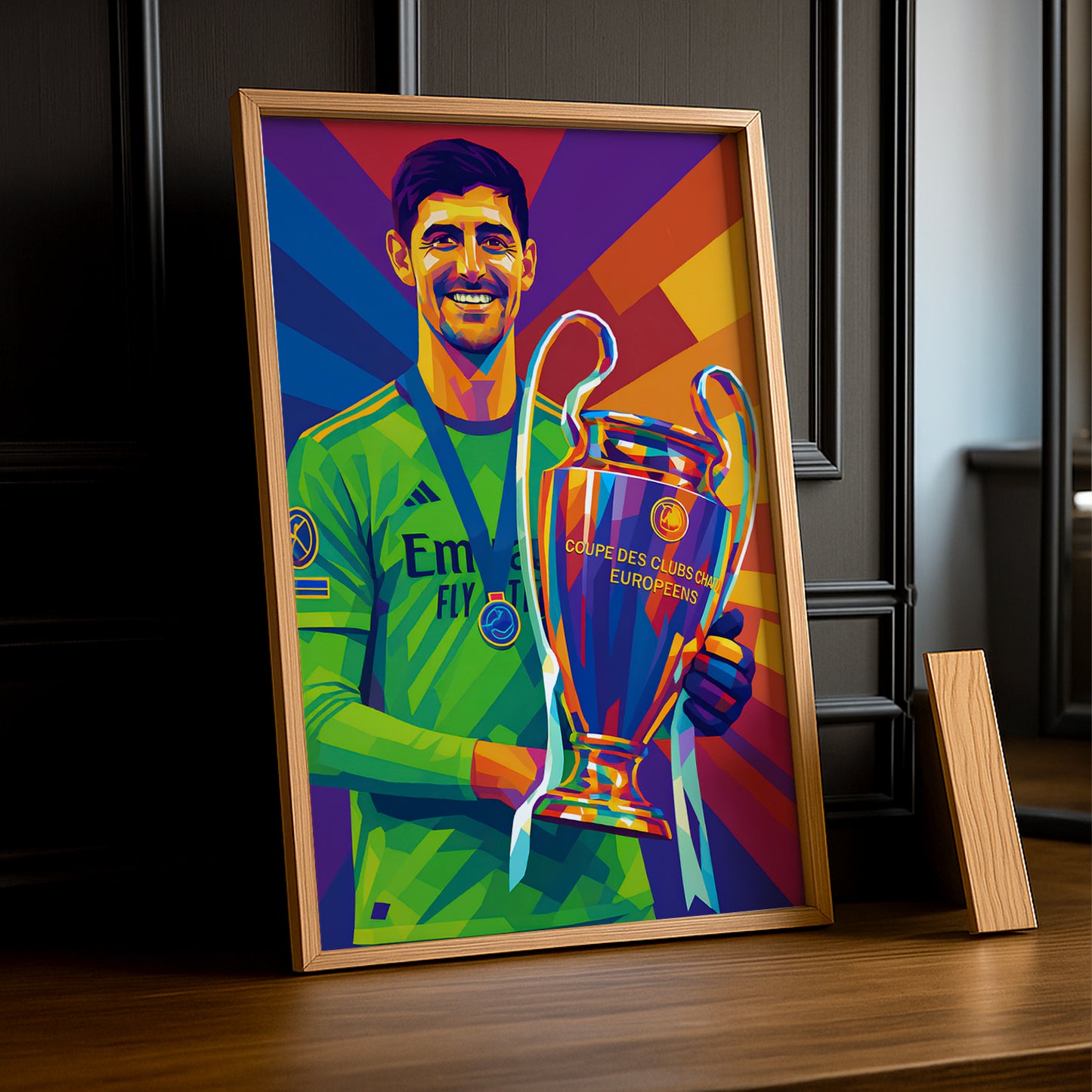 Cadre Photo Courtois Real Madrid – Affiche HD Encadrée Papier Premium