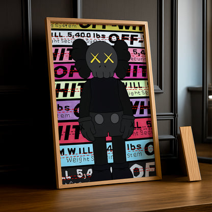 Poster encadré Kaws Off-White