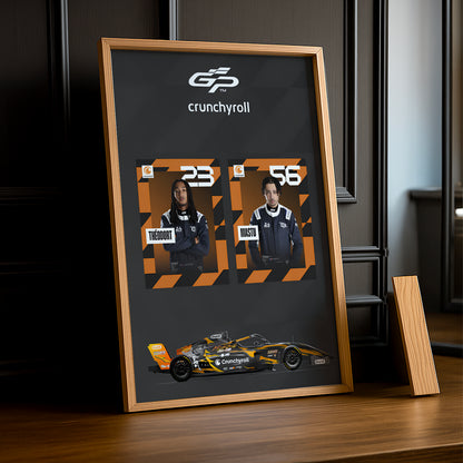 Cadre Photo GP Explorer Mastu x Théodort x Crunchyroll – L’Alliance Parfaite entre Vitesse, Passion et Culture Anime