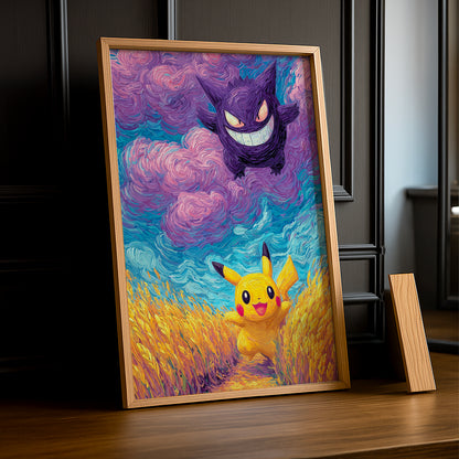 Cadre Photo Pokémon - Gengar x Pikachu