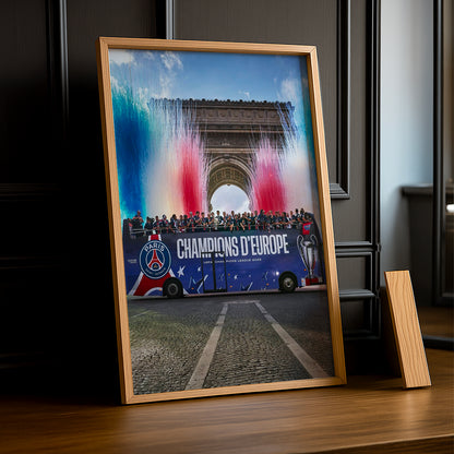 Cadre photo PSG Champion d'Europe