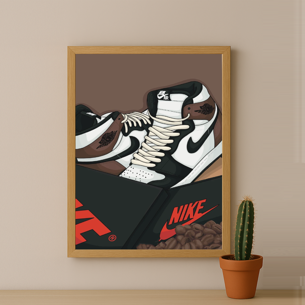 Poster Nike Air Jordan 1 High Brown
