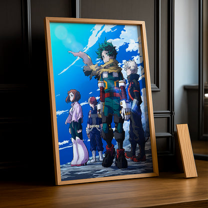 Cadre Photo My Hero Academia - Affiche Deku's Team