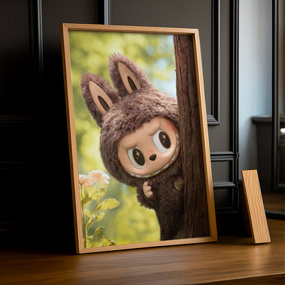 Poster Labubu - Cache-cache