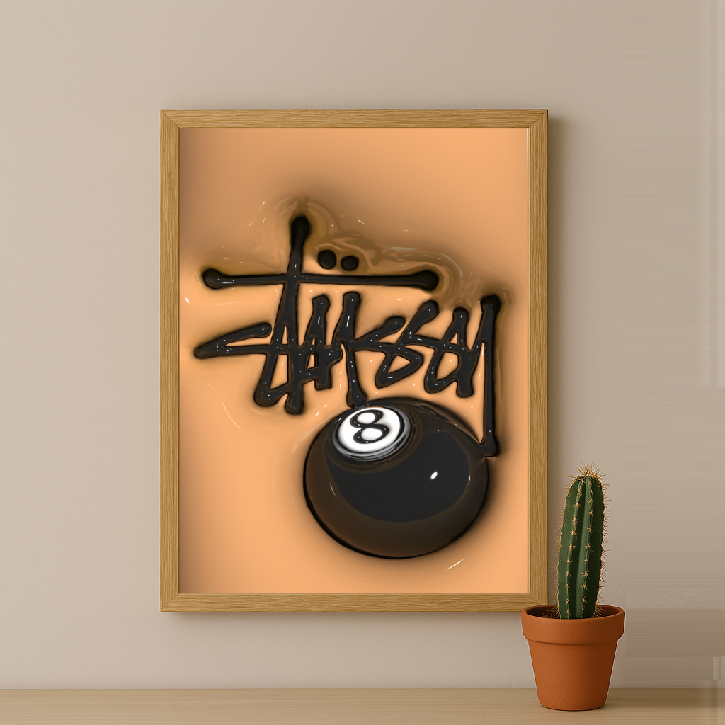 Cadre photo Stüssy - 3D Orange