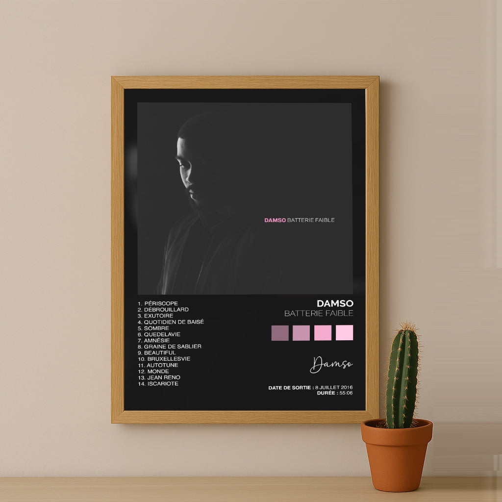 Poster Damso - Album Batterie faible