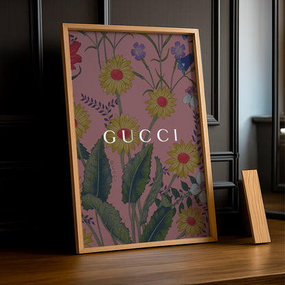 Cadre Photo Gucci - Dessin de fleurs