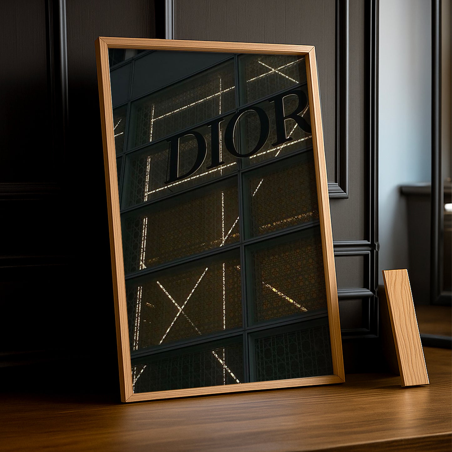 Cadre photo Dior logo by night