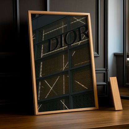 Cadre photo Dior logo by night