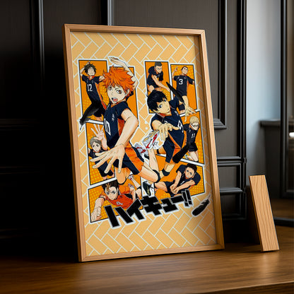 Cadre photo Volley-Ball - Haikyu Karasuno Team