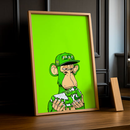 Cadre photo Bayc Ape Nike Dunk SB Green