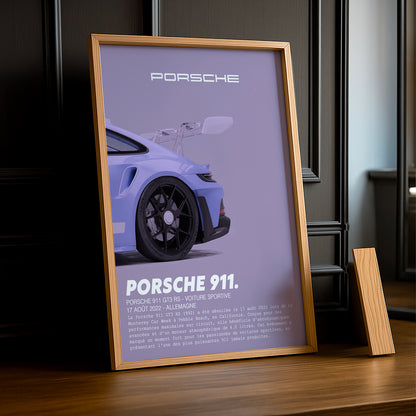 Cadre photo Porsche 911 GT3 RS Lavander