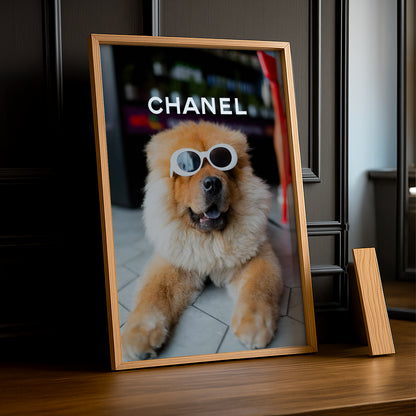 Poster Photo Chanel - Chien Cool