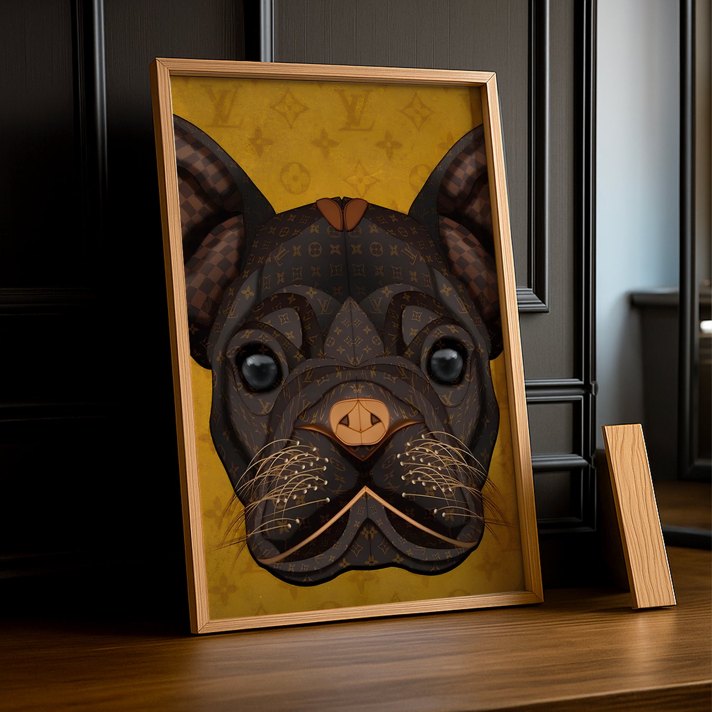 Cadre photo Louis Vuitton - Dog Illustration