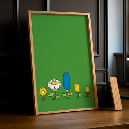 Cadre Photo Les Simpsons - Flowers Family