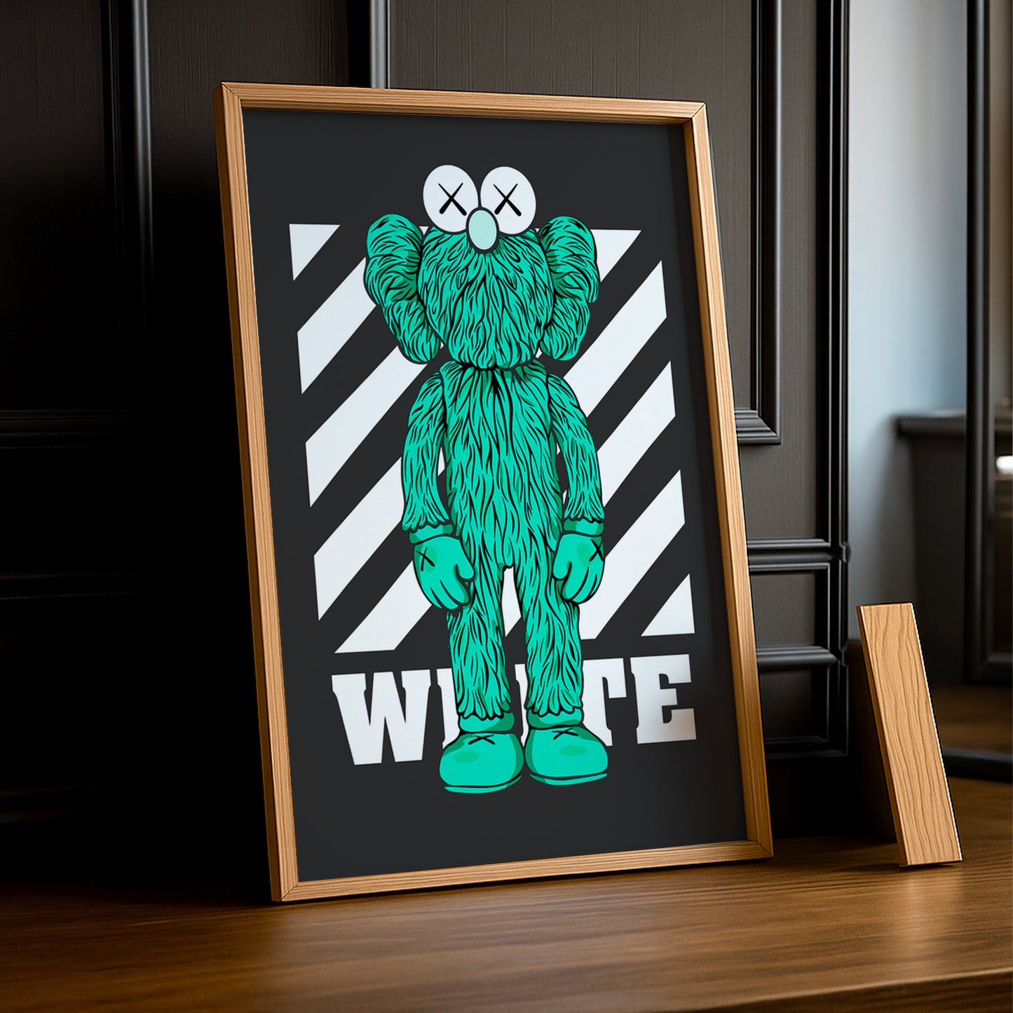 Cadre photo Off-White Kaws vert