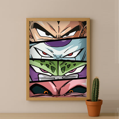 Poster Dragon Ball Z - Eyes Villians DBZ
