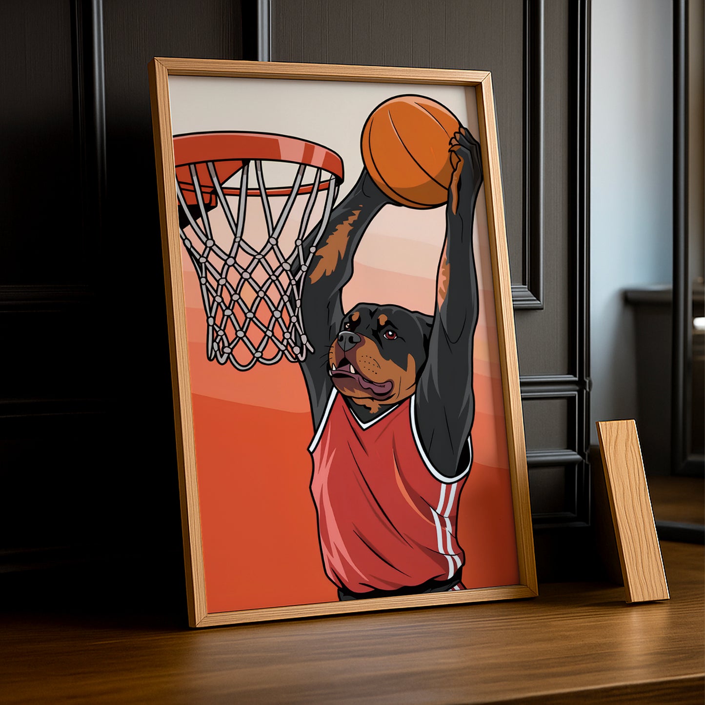 Cadre photo Chien Dunk Basket-Ball