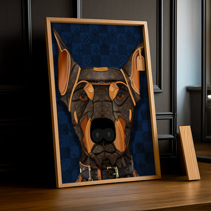 Cadre photo Louis Vuitton - Illustration d'un chien