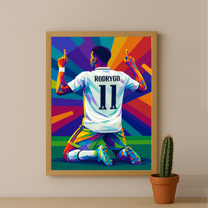 Cadre Photo Rodrygo Real Madrid – Affiche HD Encadrée Papier Premium