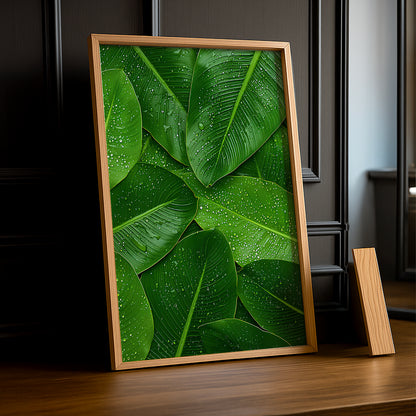 Poster Naturel - Feuille verte