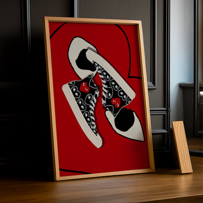 Cadre photo Comme Des Garçons converse coeur