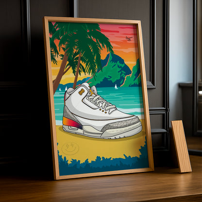 Cadre Photo Nike - Jordan Retro 3 Balvin Medellin