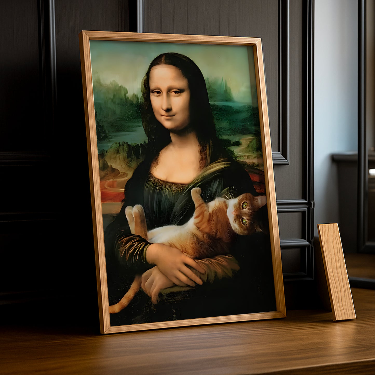 Cadre photo Mona Lisa La Joconde Chat