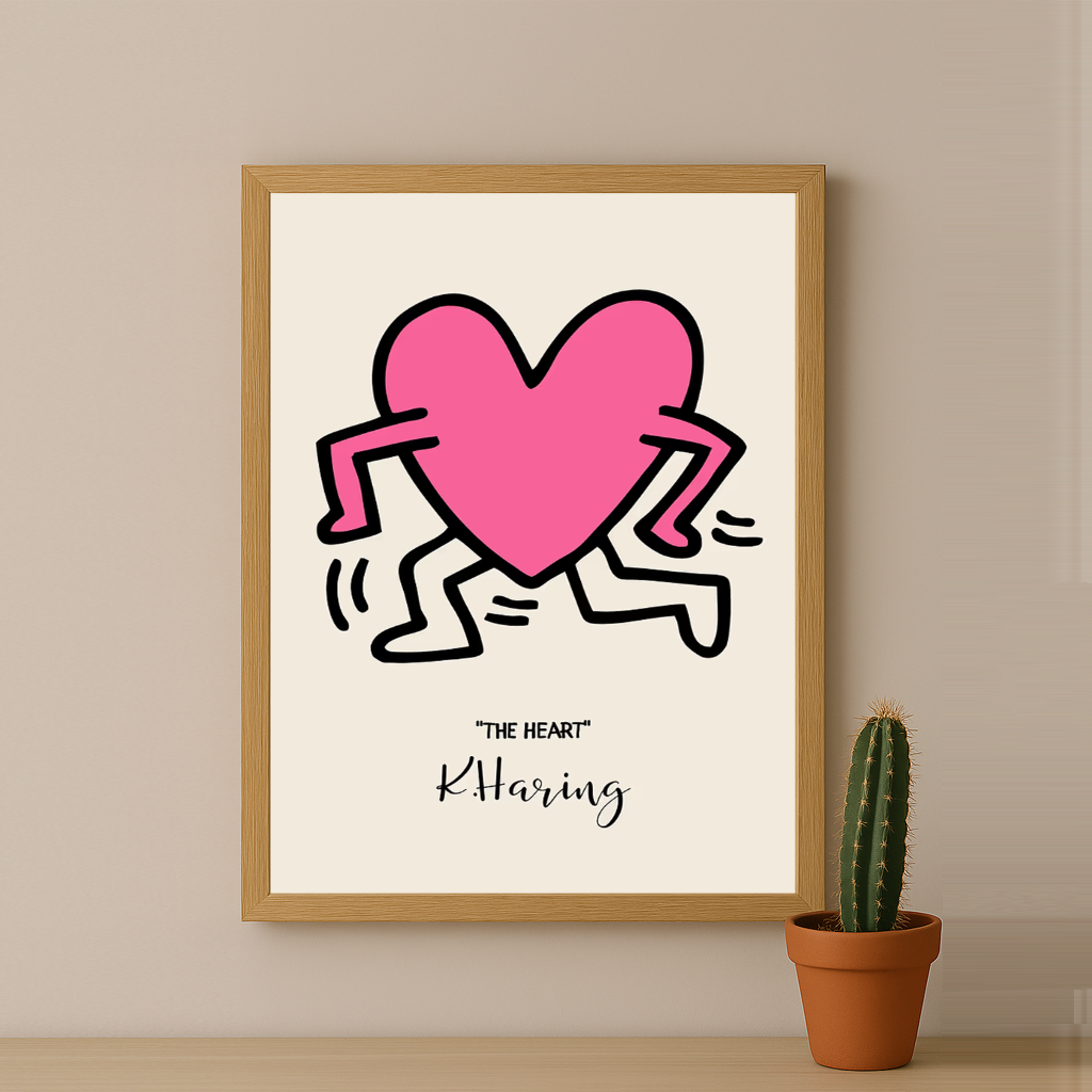 Cadre photo Keith Haring "The Heart"
