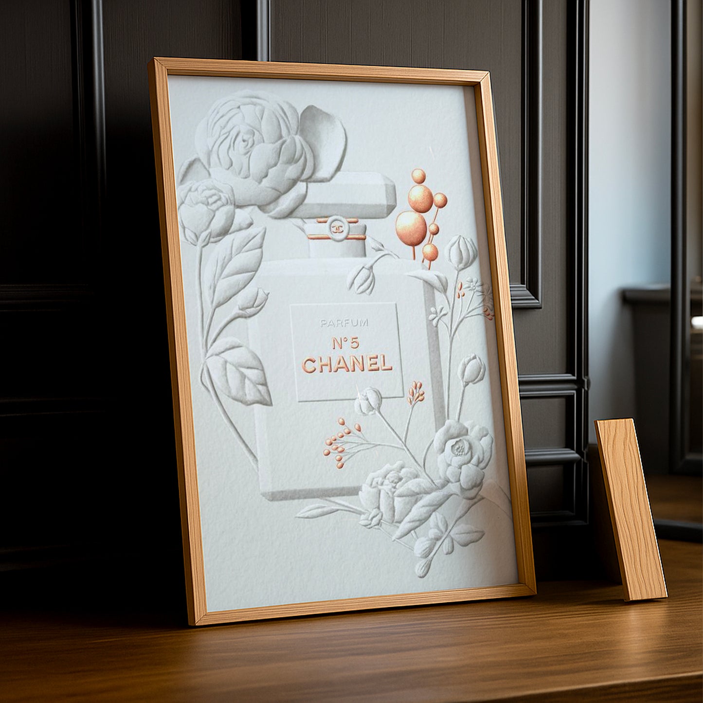 Cadre photo Chanel - N°5 Full White x Gold