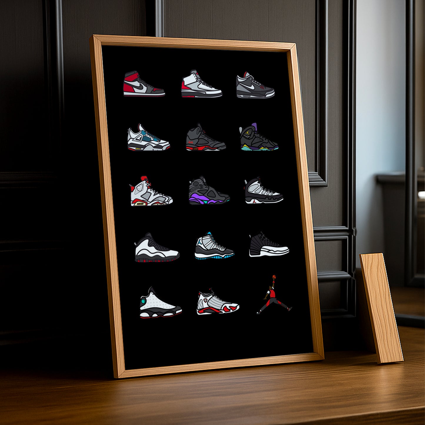 Poster encadré Multiples sneakers