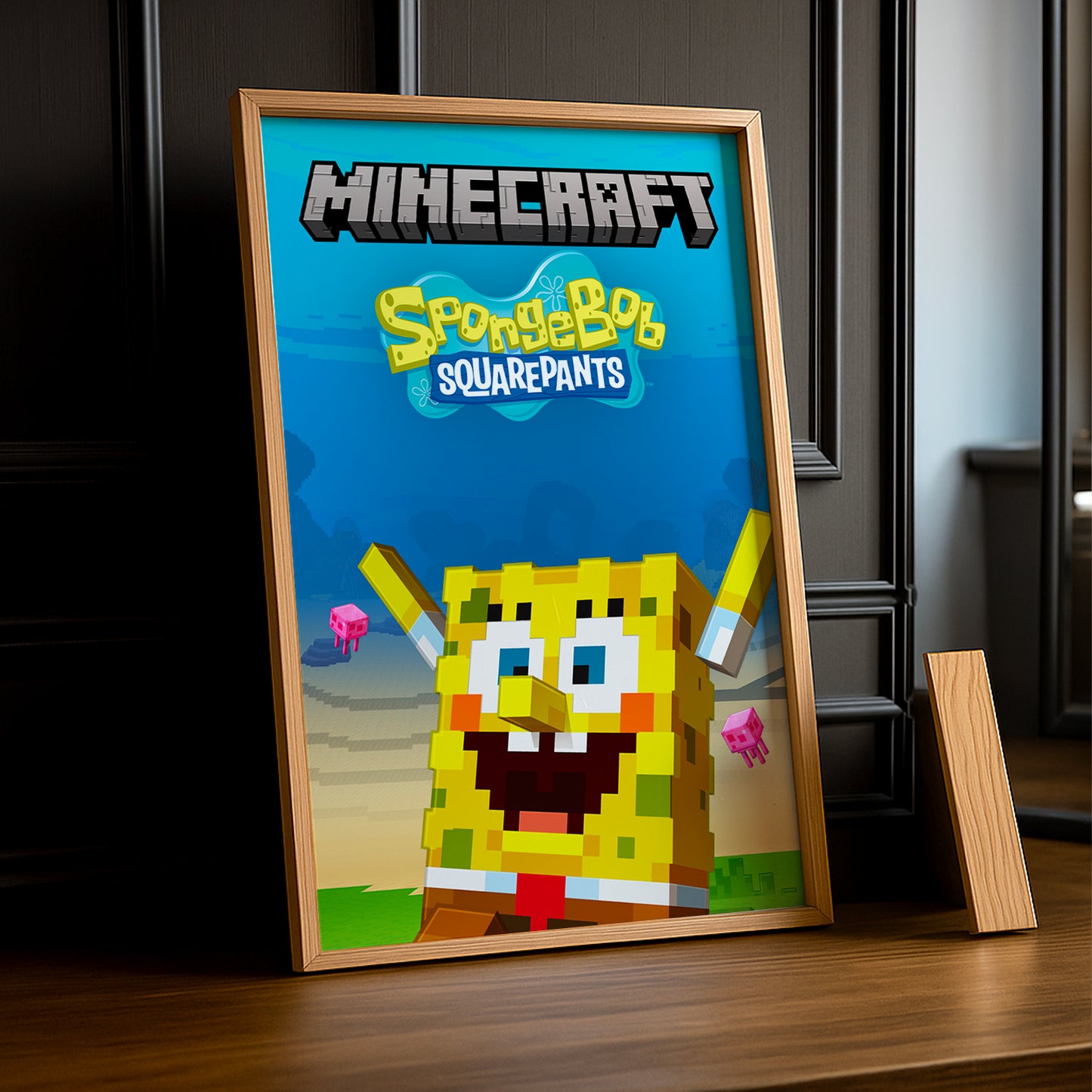 Cadre photo Minecraft - Bob l'Éponge