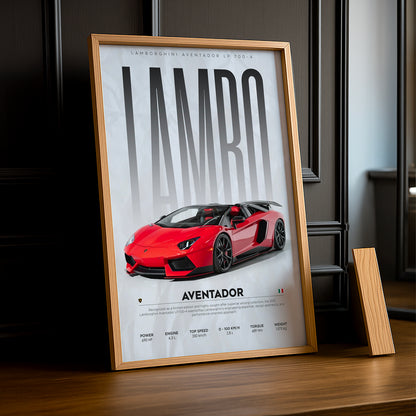 Cadre photo Lamborghini Aventador