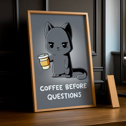 Cadre photo Coffee Lover - Coffee before questions