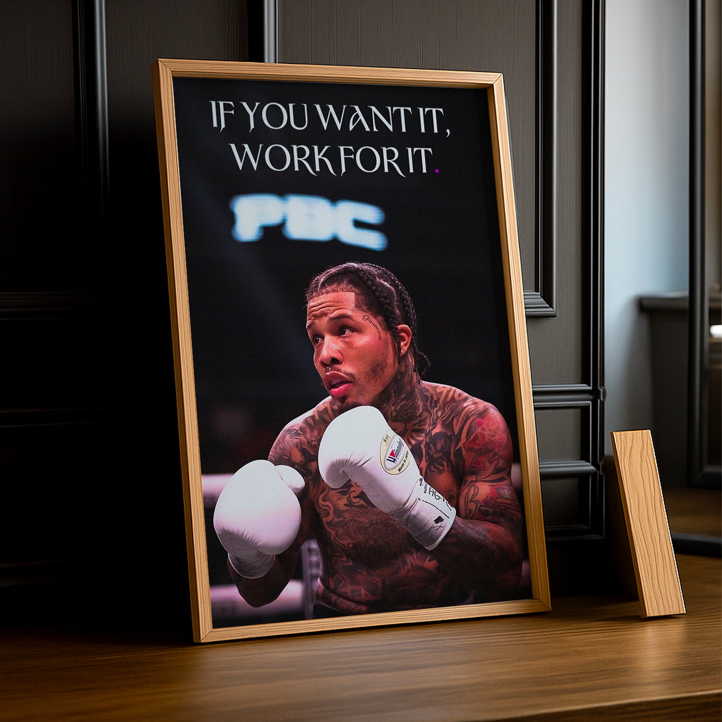 Cadre Photo Boxe - Gervonta Davis "If You Want It, Work For It"