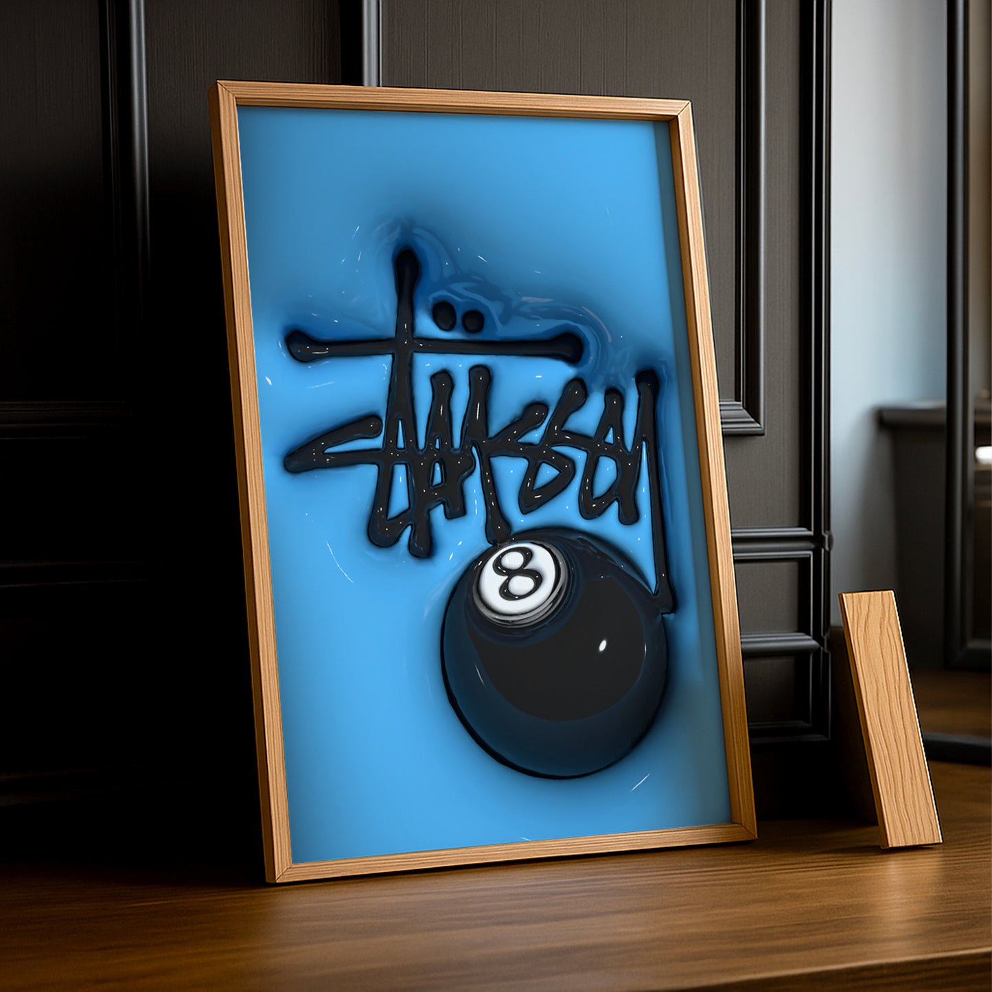 Cadre photo Stüssy 8 logo bleu