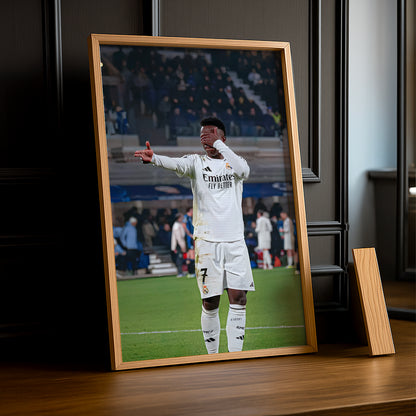 Poster encadrée Real Madrid - Vinicius Junior Célébration
