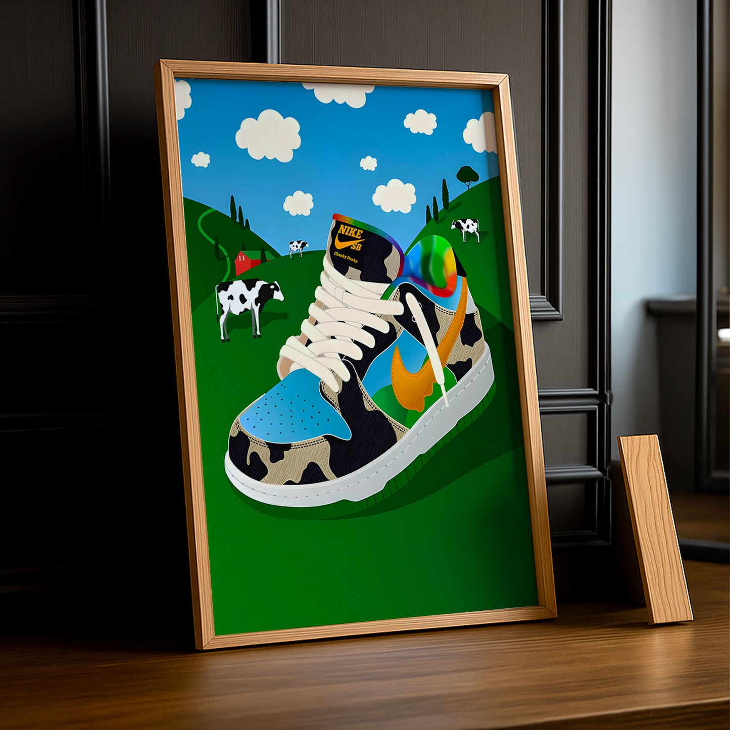 Cadre photo Nike SB Dunk Ben & Jerry's illustration