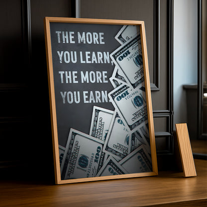 Cadre photo Motivation - The more you learn, the more you earn