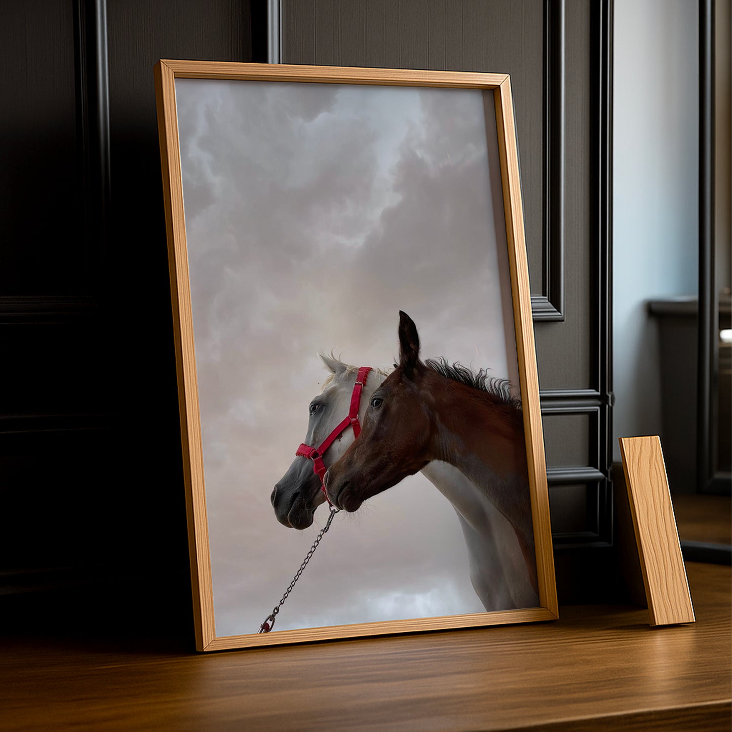 Cadre photo Équitation - Chevaux White x Black