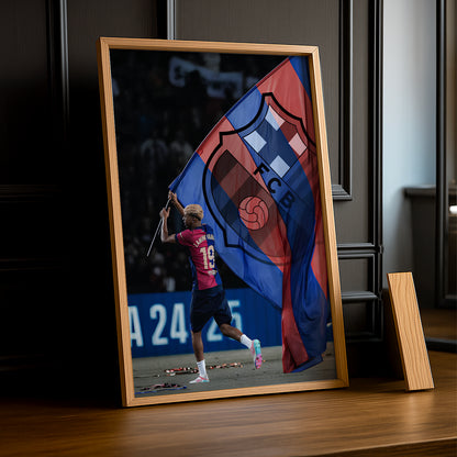 Poster encadrée FC Barcelone - Lamine Yamal FCB