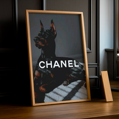 Cadre photo Chanel - Doberman