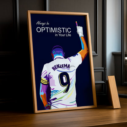 Cadre Photo Karim Benzema Real Madrid – Affiche HD Encadrée Papier Premium