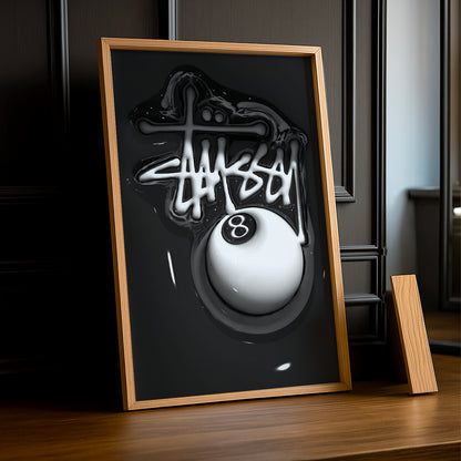 Cadre photo Stüssy 8 billard blanc